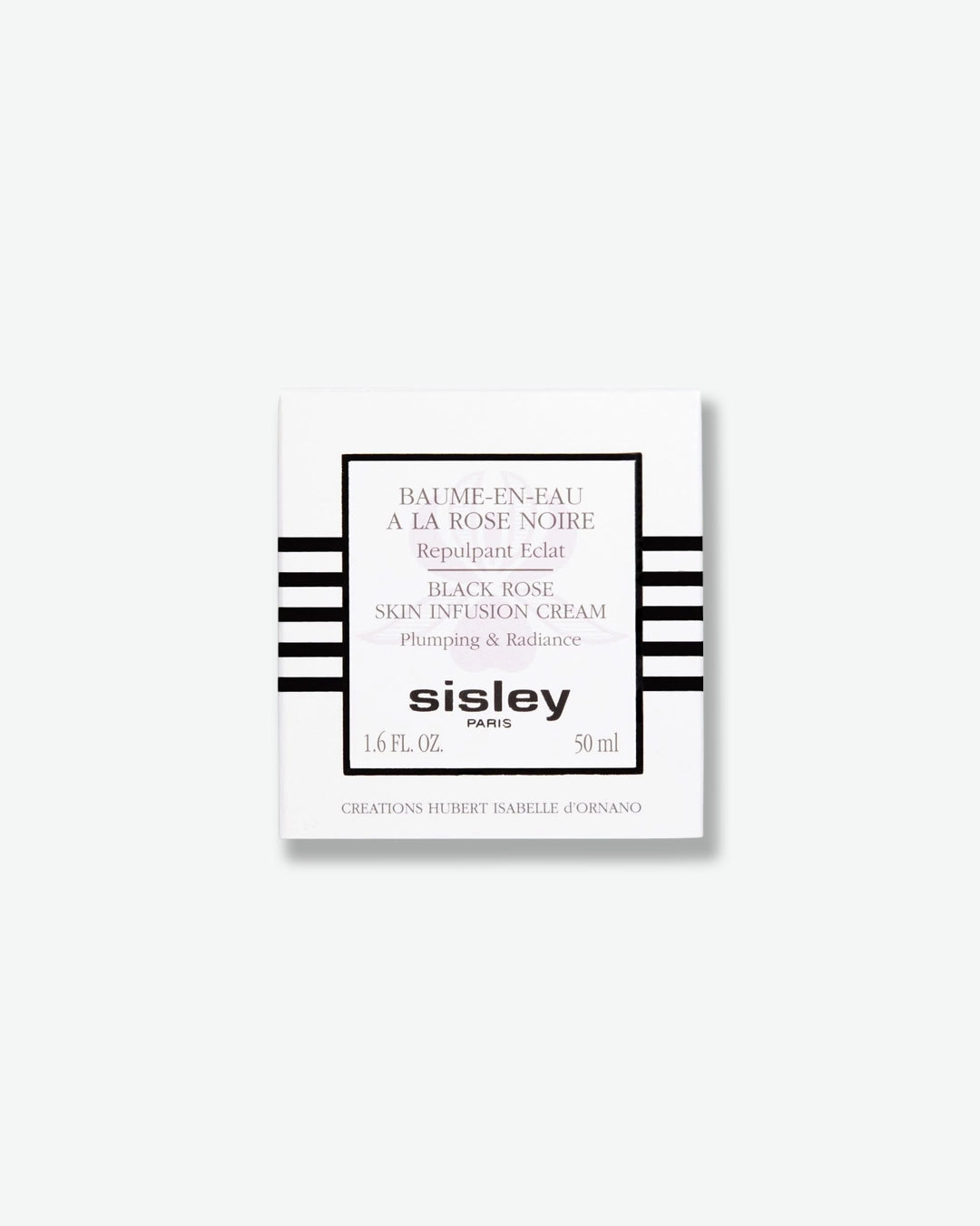 Sisley skincare product packaging with black and white design on a white background