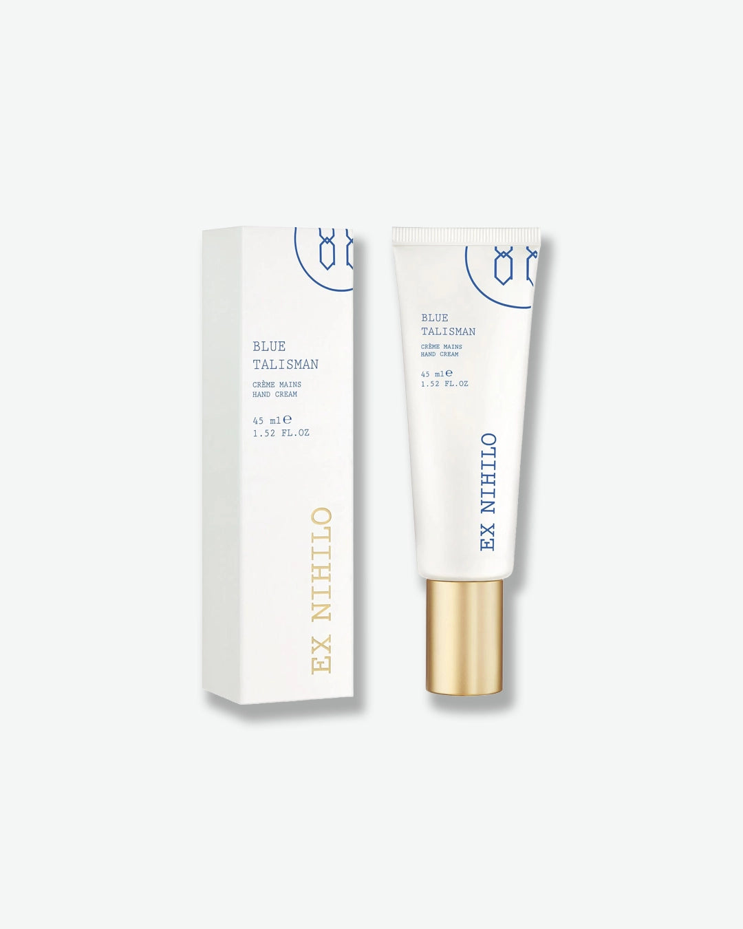 Ex Nihilo skincare product with packaging on a white background