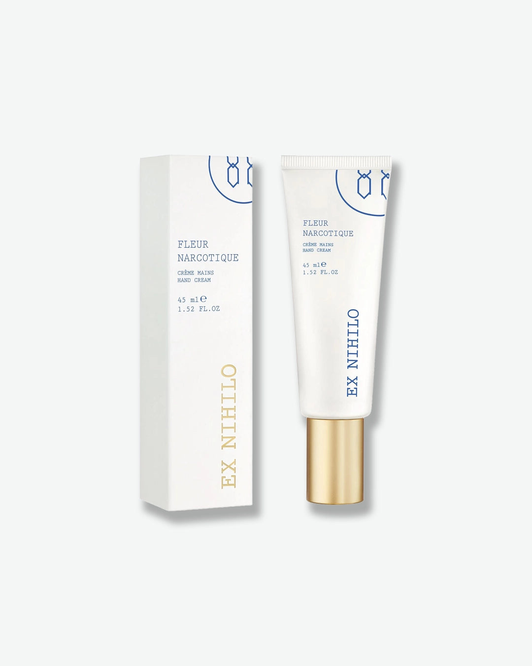 Ex Nihilo skincare product with packaging on a white background