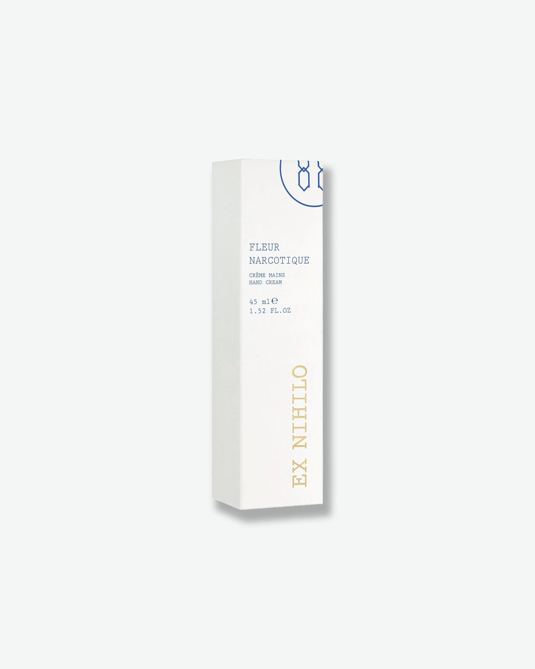 White box with text on a white background