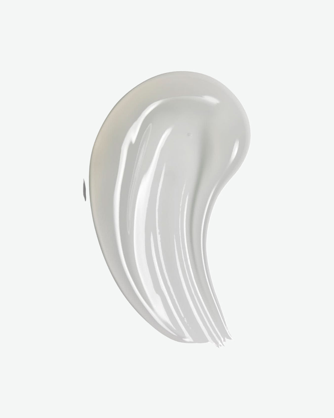 White cream swatch on a light gray background