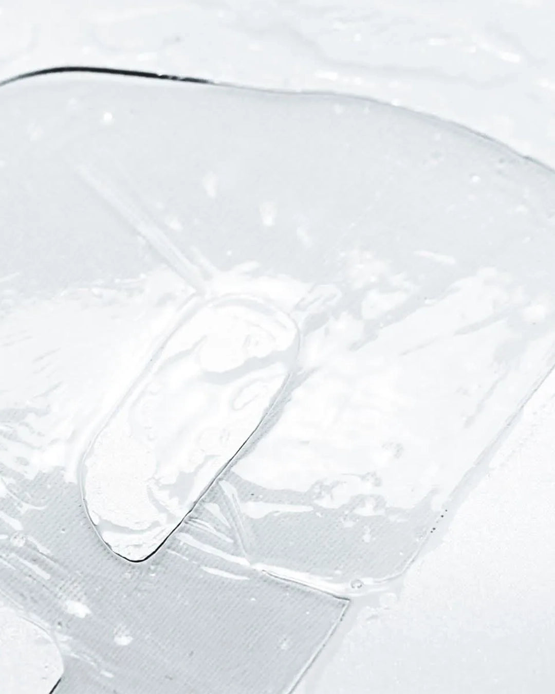 Clear plastic lid on a white background