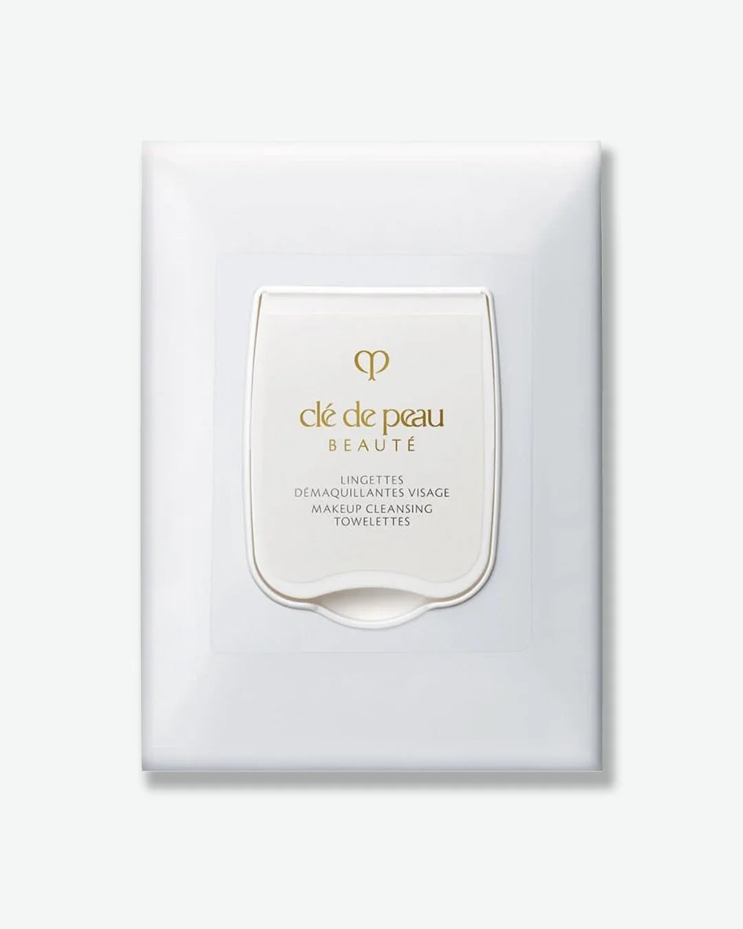Cle de Peau makeup cleansing towelettes packaging on a white background