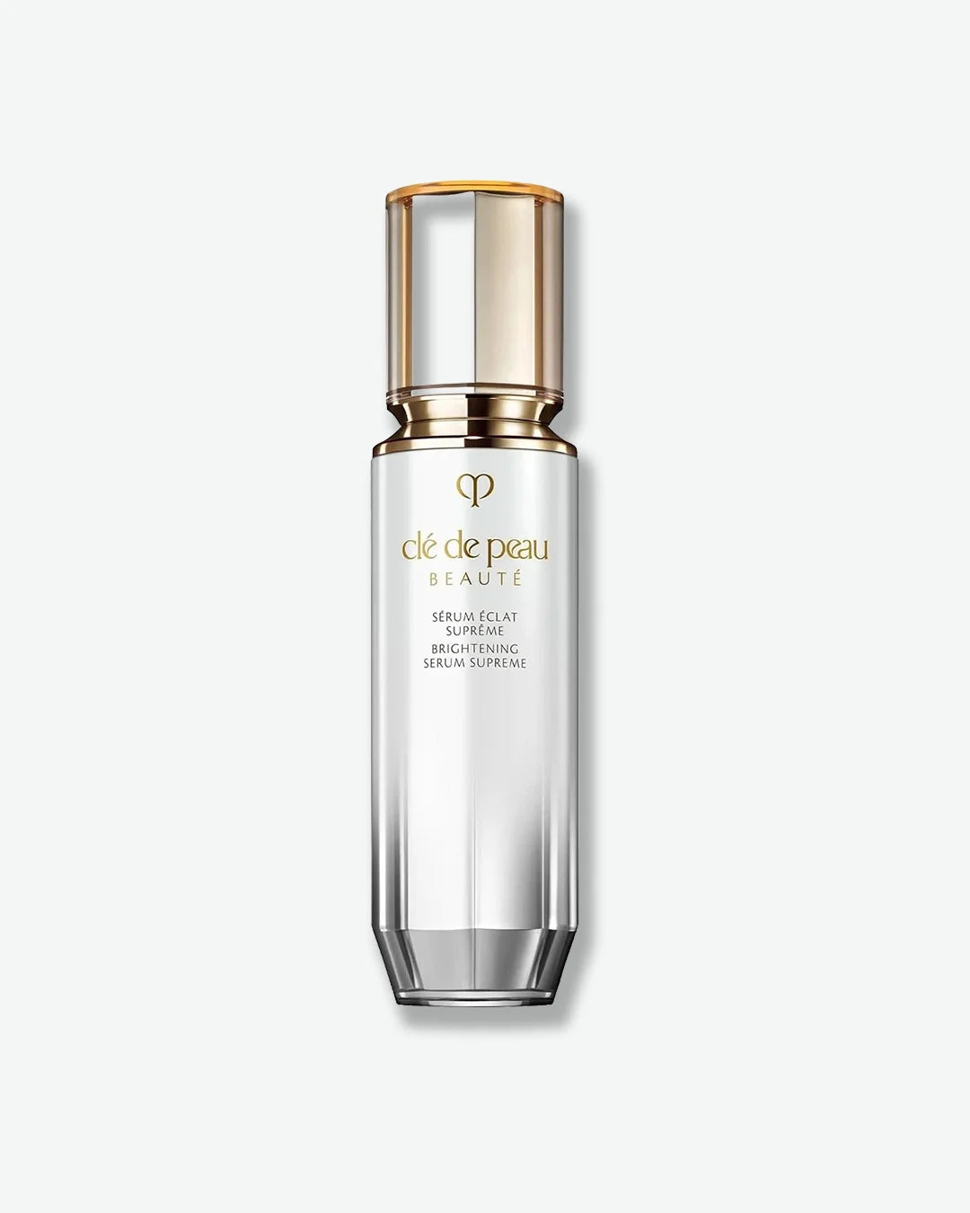 Cle de Peau Beaute skincare serum bottle on a white background