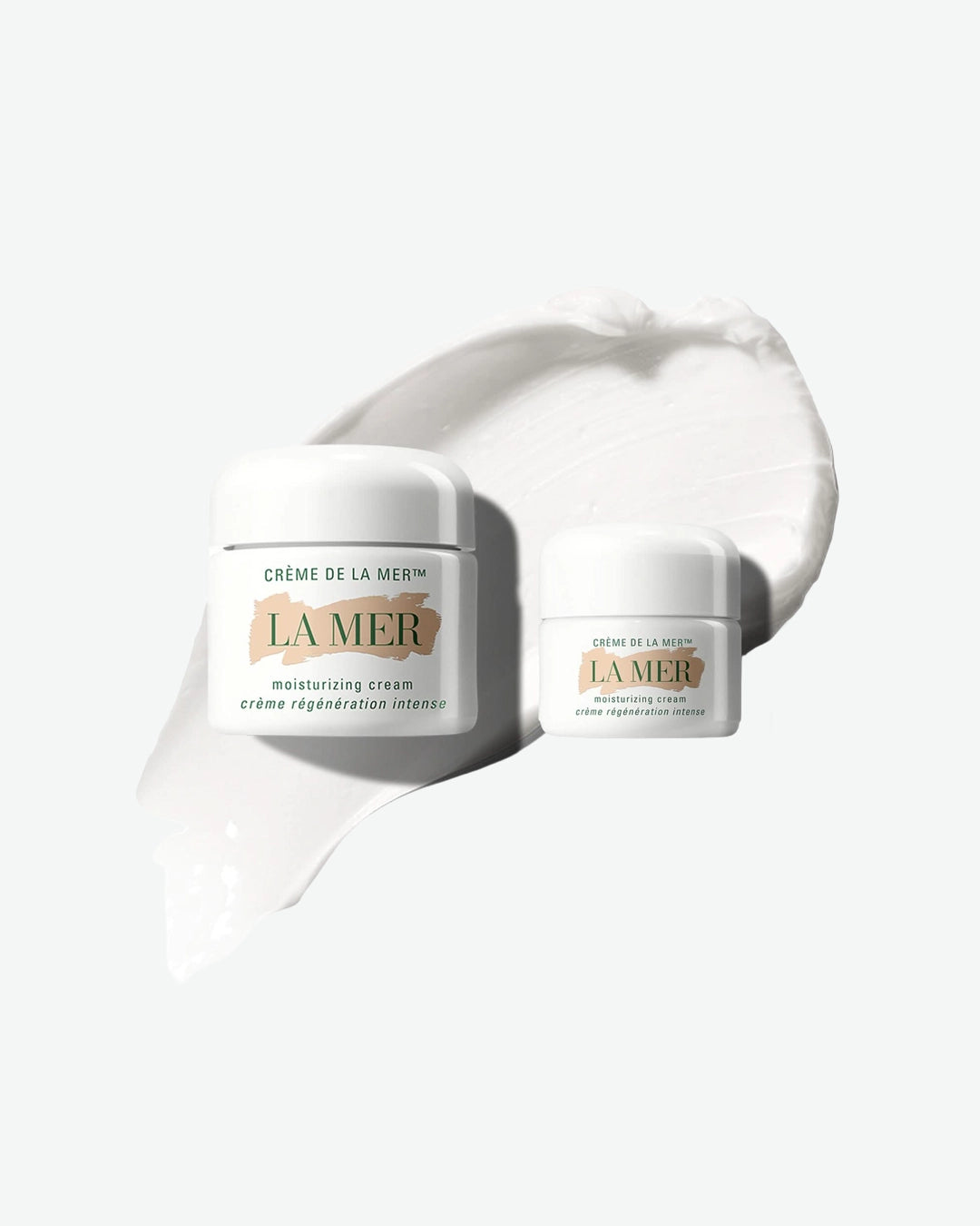 La Mer skincare products on a white background