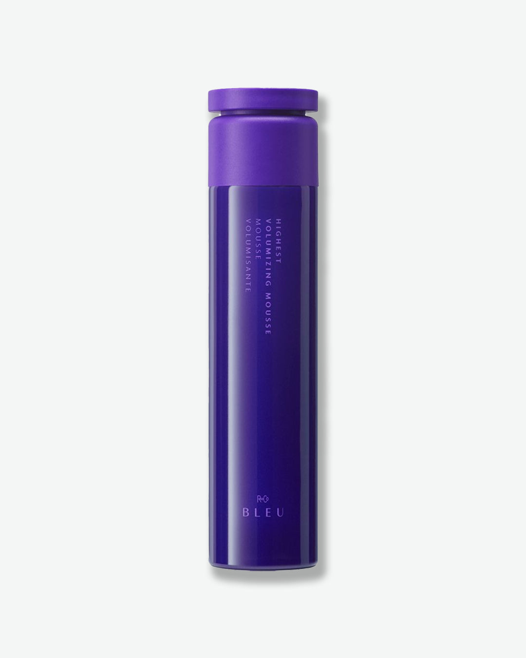 Purple bottle with a cap on a white background