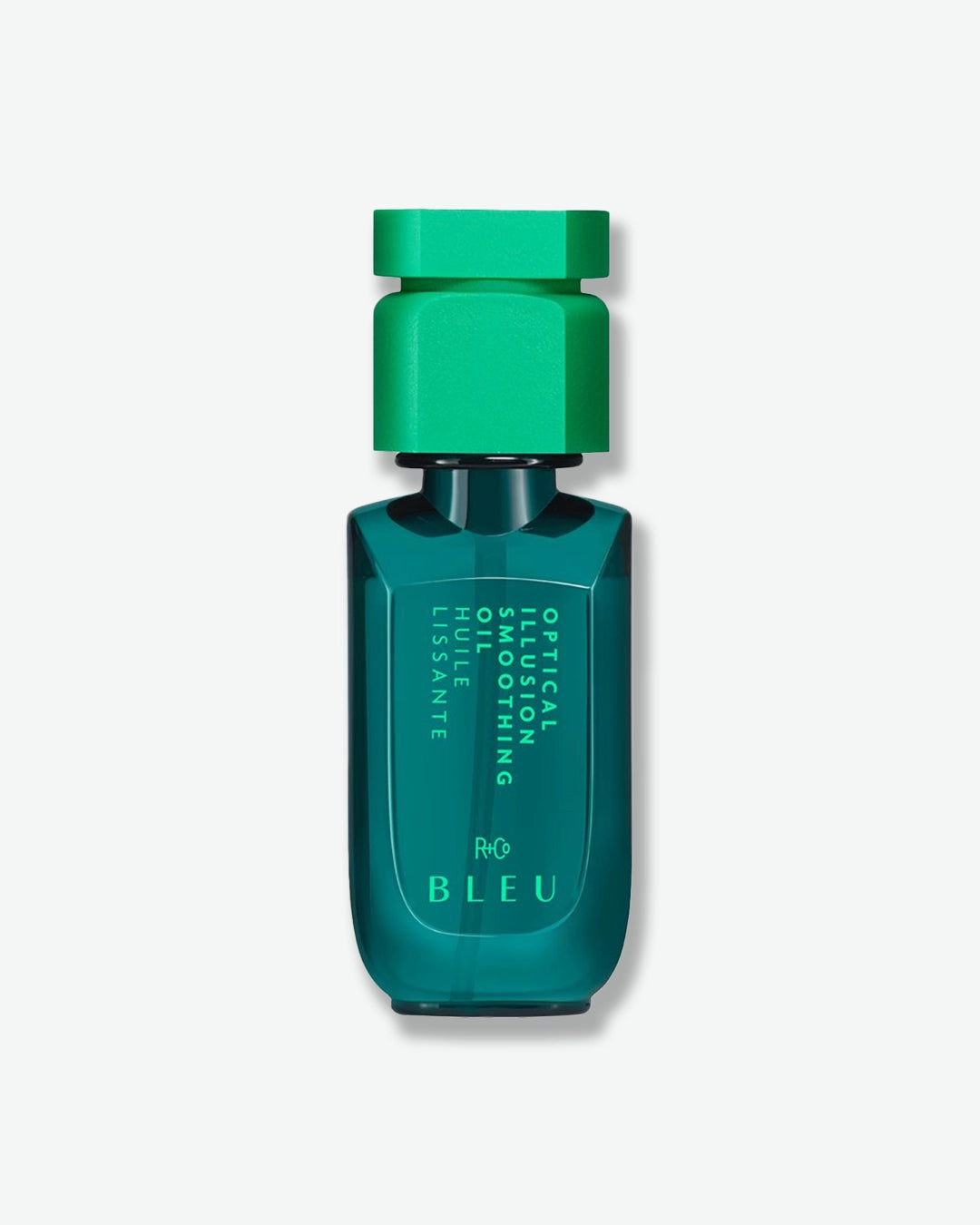 Green bottle with green cap on a white background