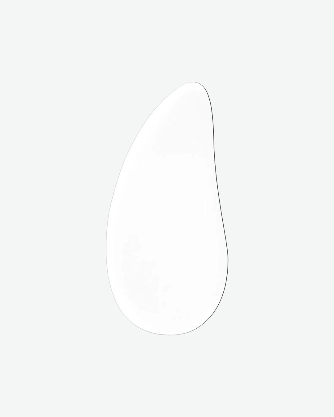 White swatch on gray background