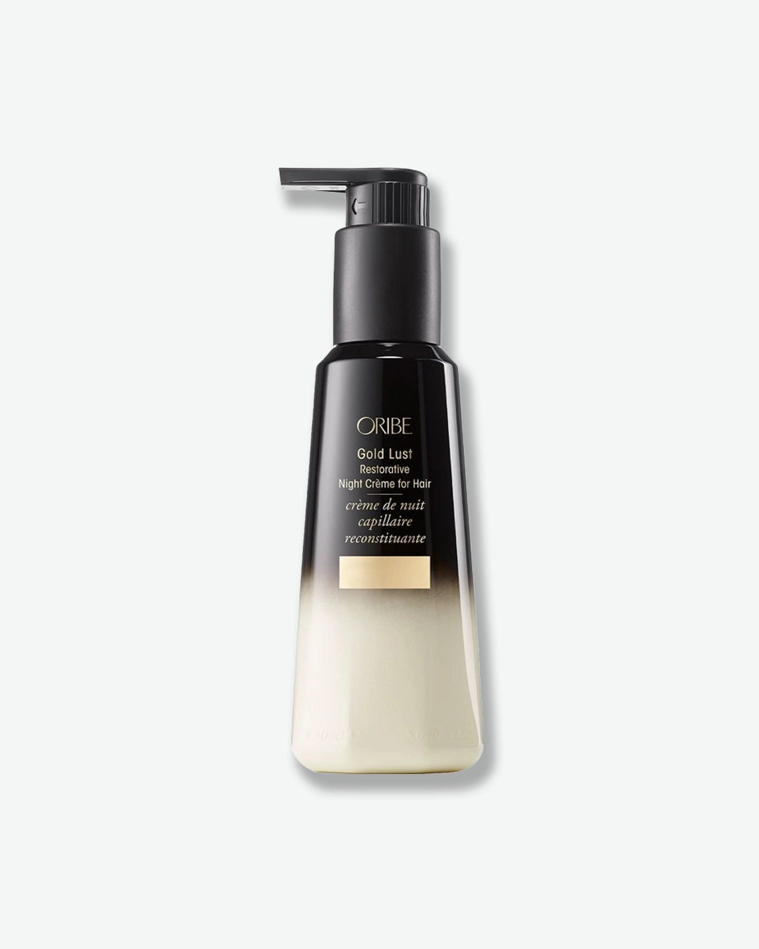 Oribe Gold Lust Replenishing Night Crème for Hair bottle on a white background