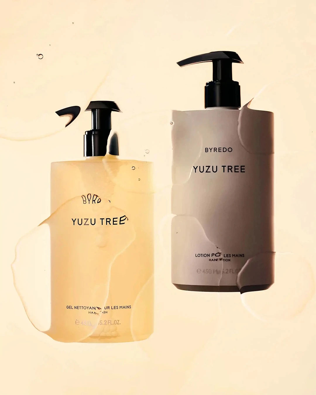 Two Byredo Yuzu Tree products on a beige background