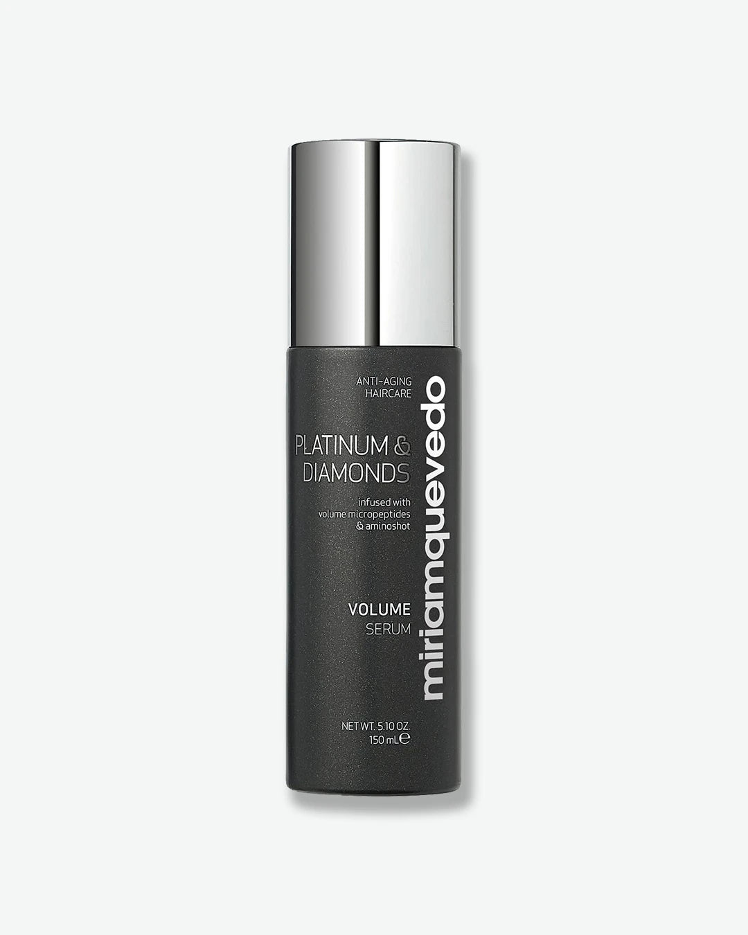 Miriam Quevedo Platinum & Diamonds Volume Serum bottle on a white background