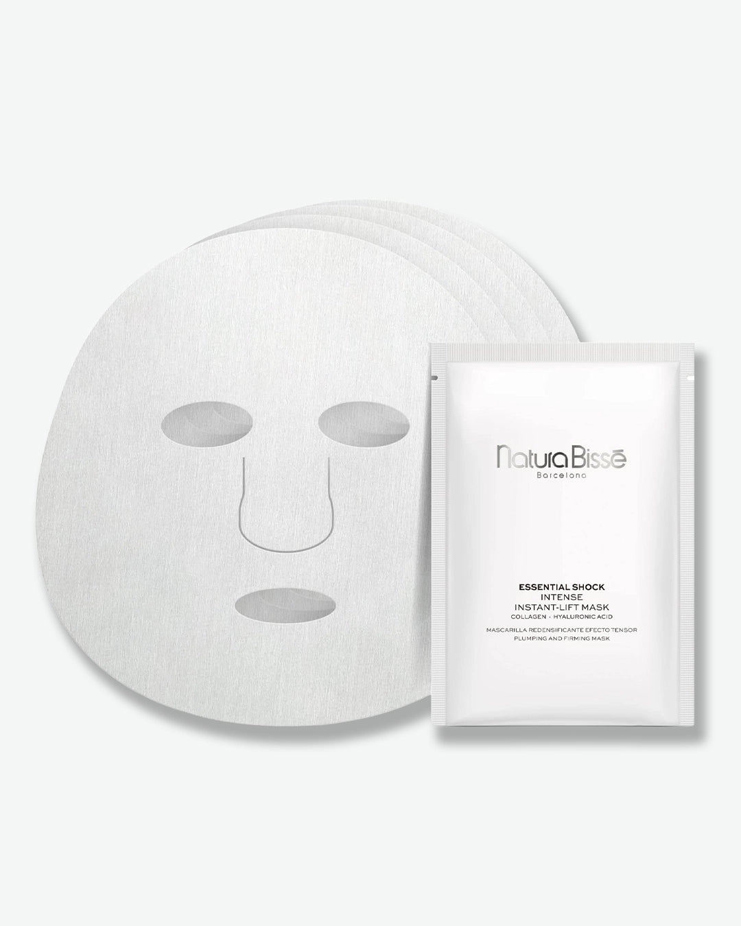 NaturaBissé face mask sheet with packaging on a white background
