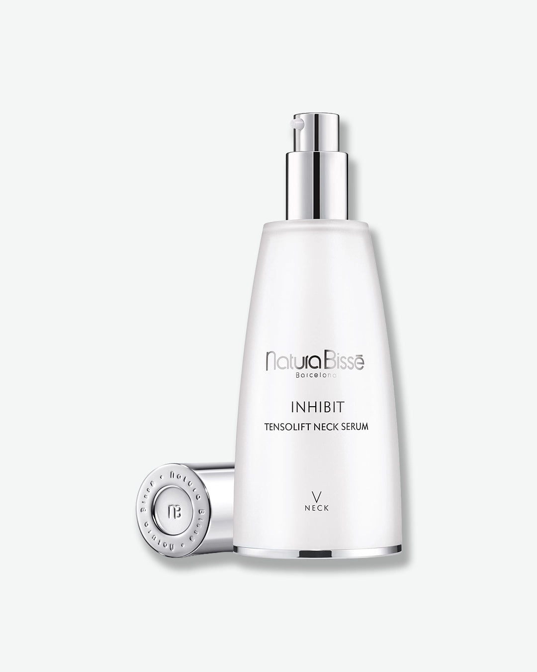 Natura Bissé Inhibit Tensolift Neck Serum bottle on a white background