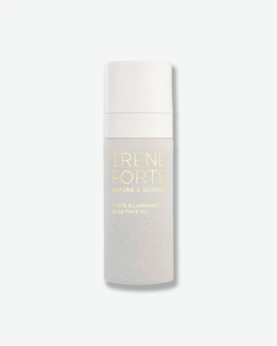 Skincare bottle labeled 'Irene Forte' on a white background