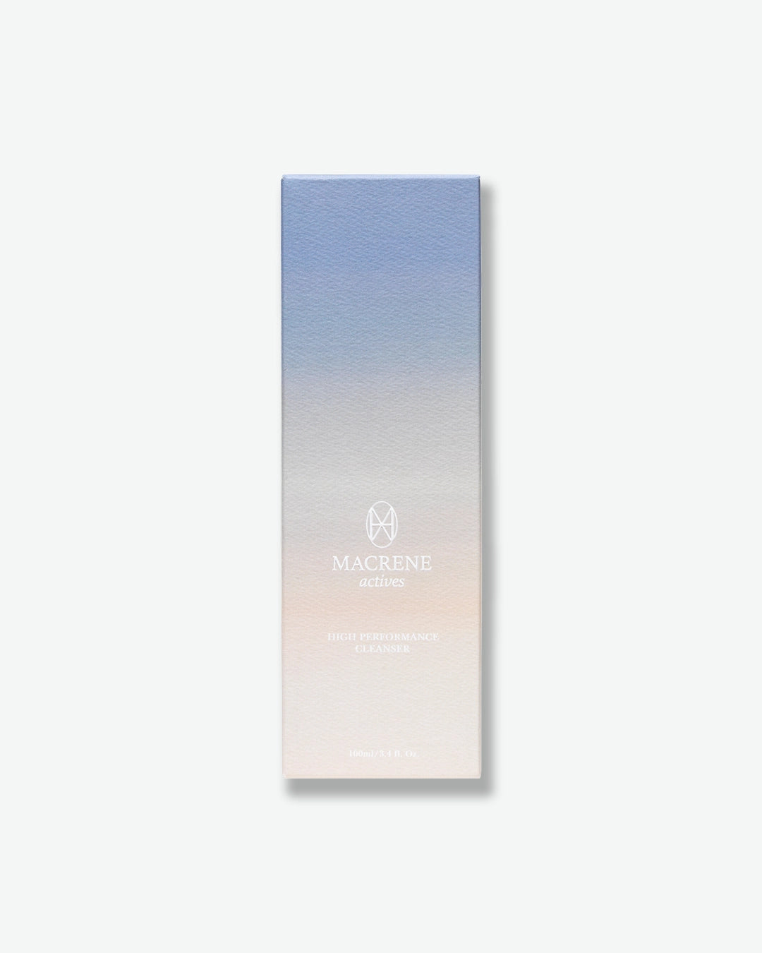 Gradient-colored product packaging with a brand logo on a white background
