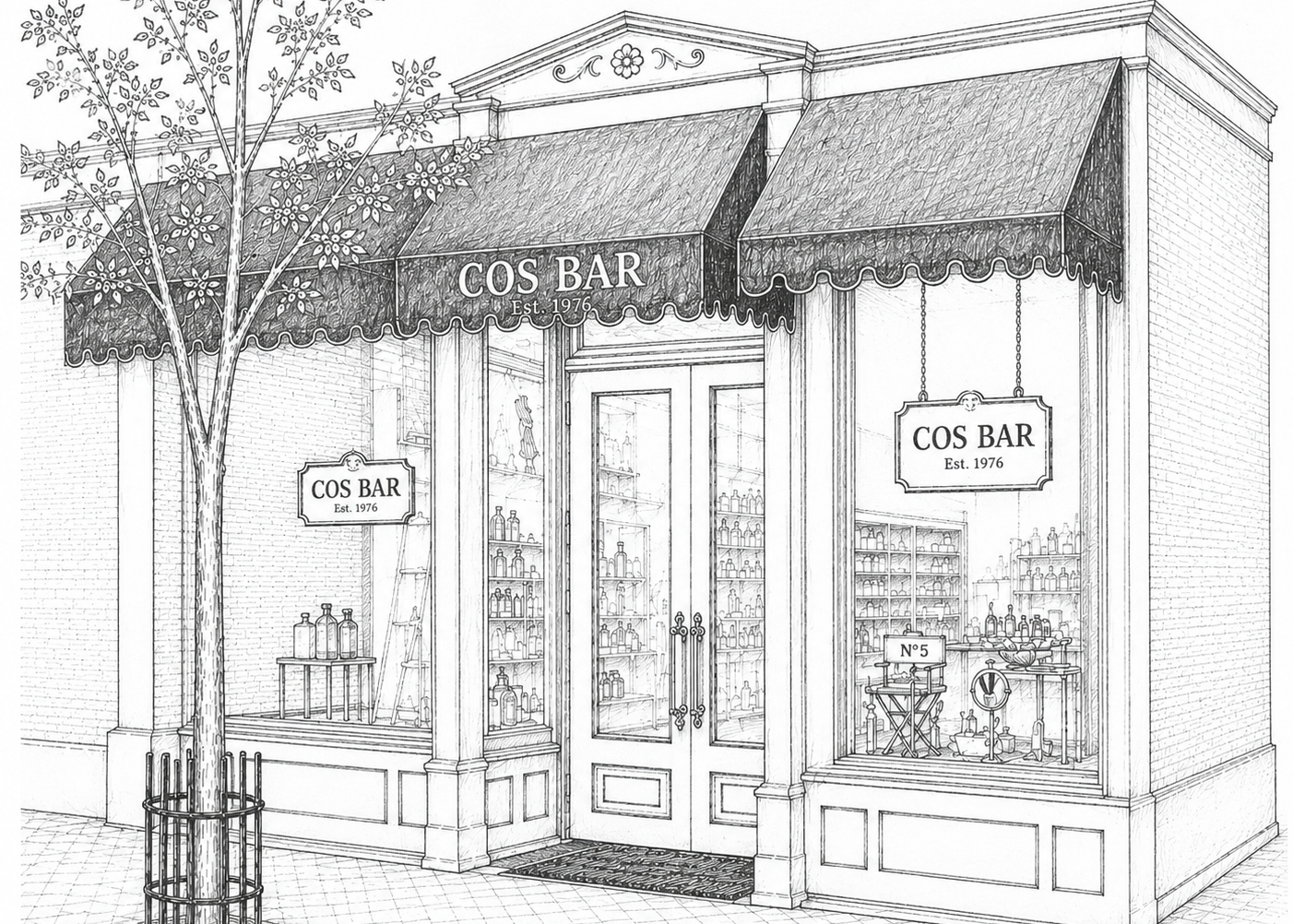 Sketch of Aspen Cos Bar Store