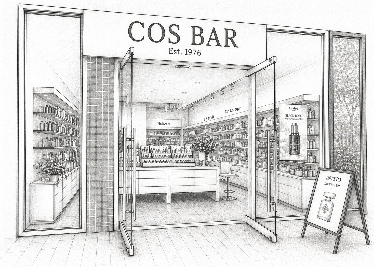 Sketch of Studio City Cos Bar Store