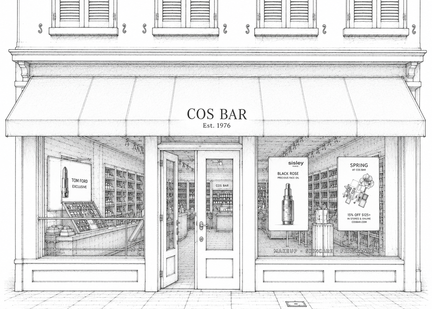 Sketch of Charleston Cos Bar