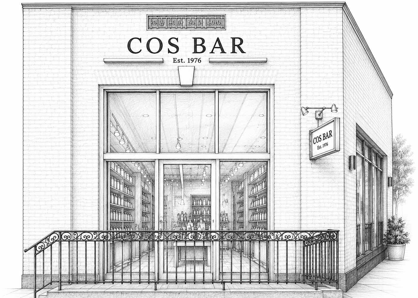 Sketch of Bos Bar Red Bank Store