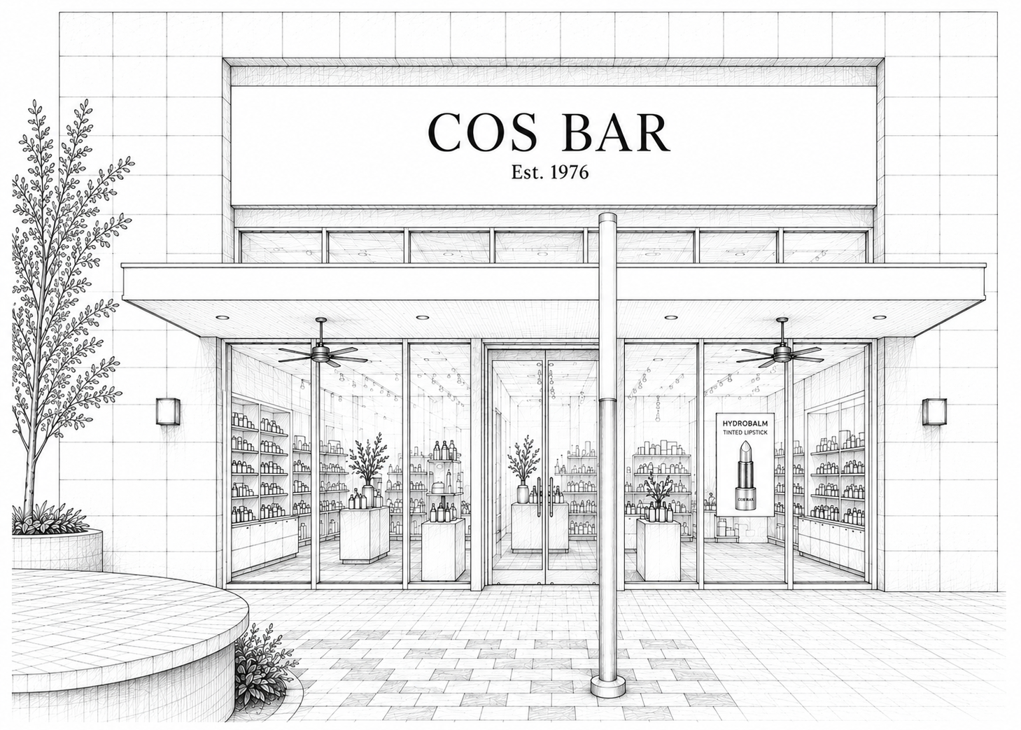 Sketch of Cos Bar Houston