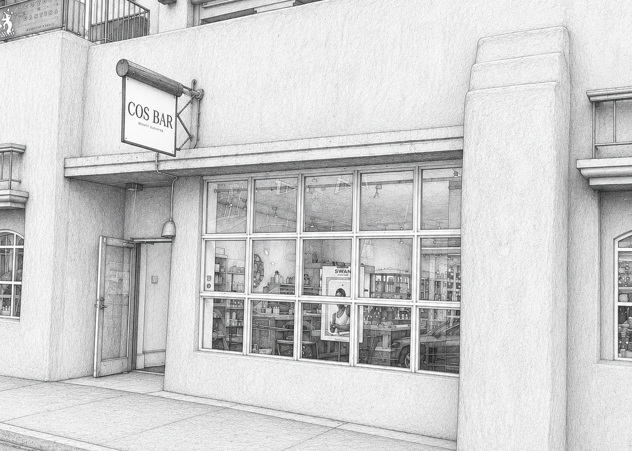 Sketch of Santa Fe Cos Bar Store