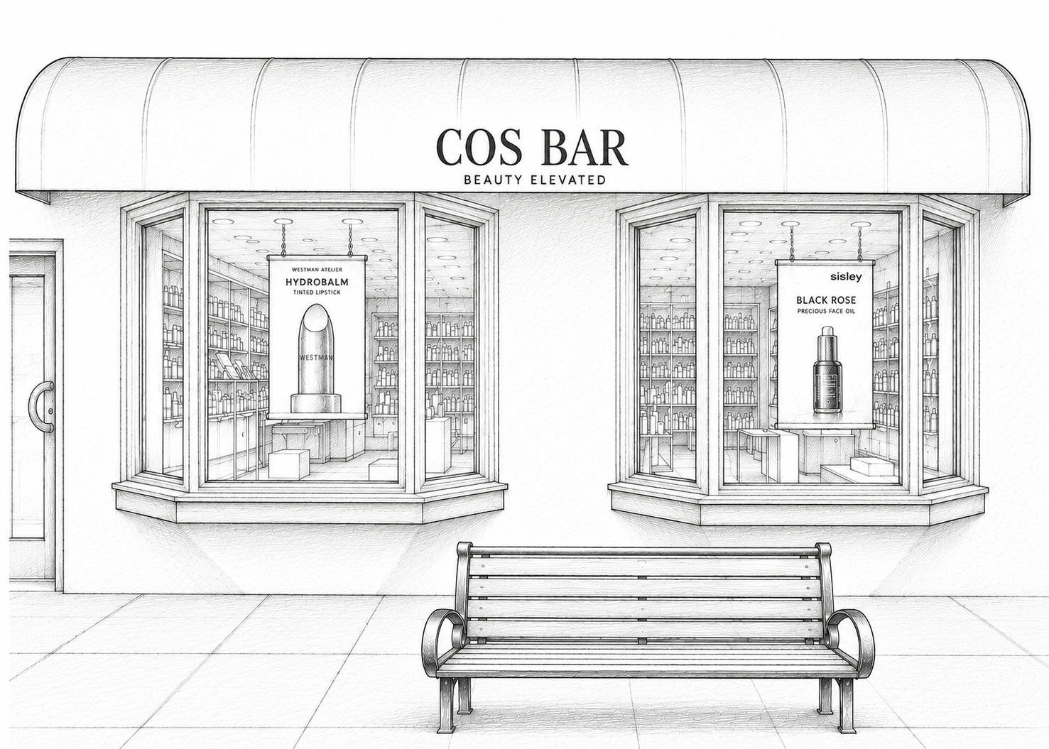 Sketch of Cos Bar Vail Store