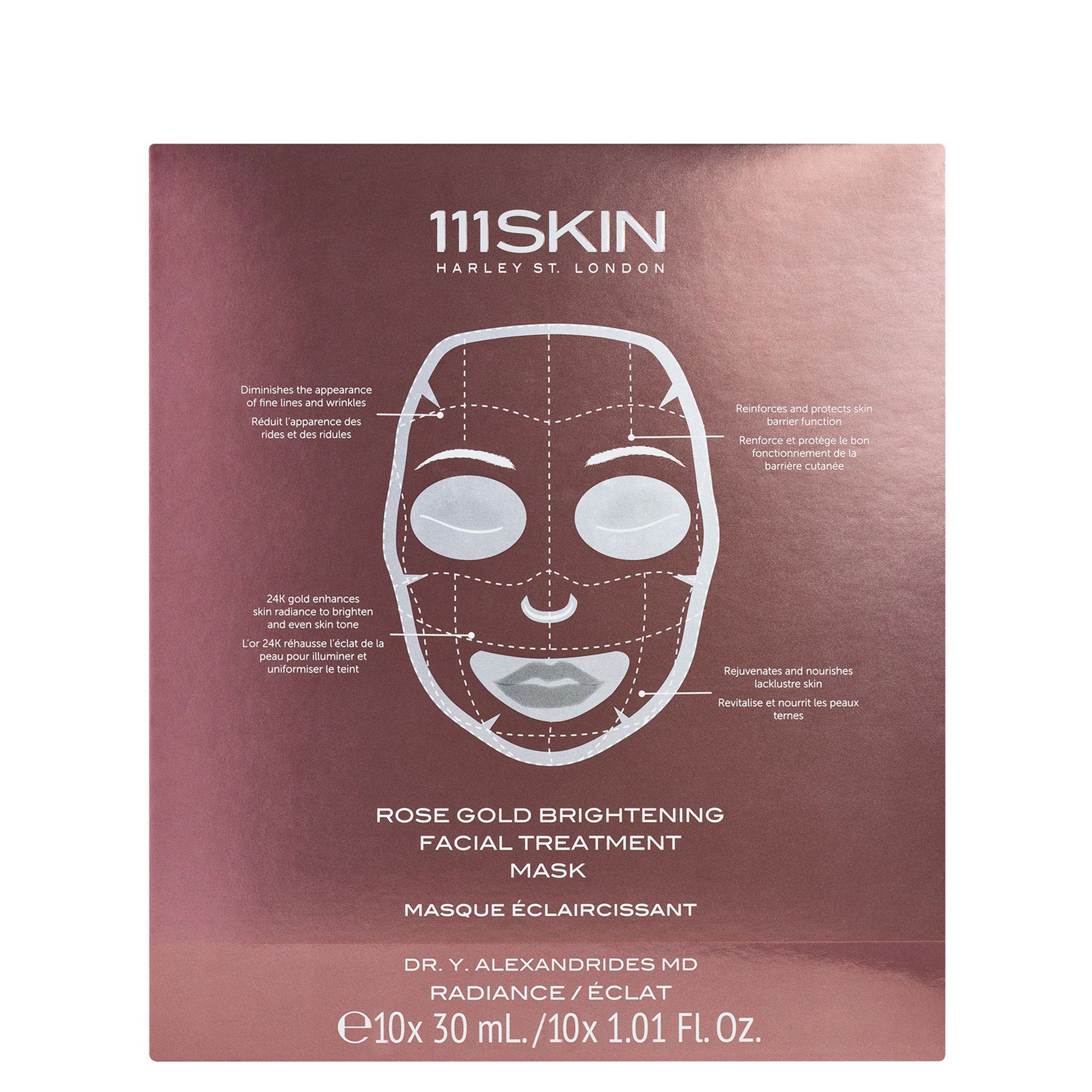 111skin Rose Gold Brightening Facial Treatment Mask Box – Cos Bar