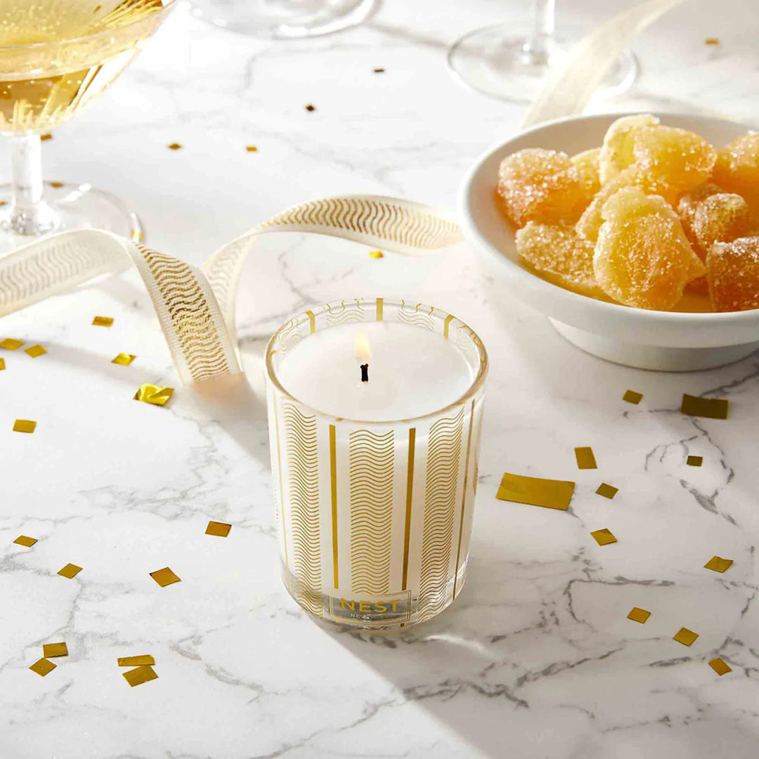 Crystalized Ginger & Vanilla Bean Votive Candle