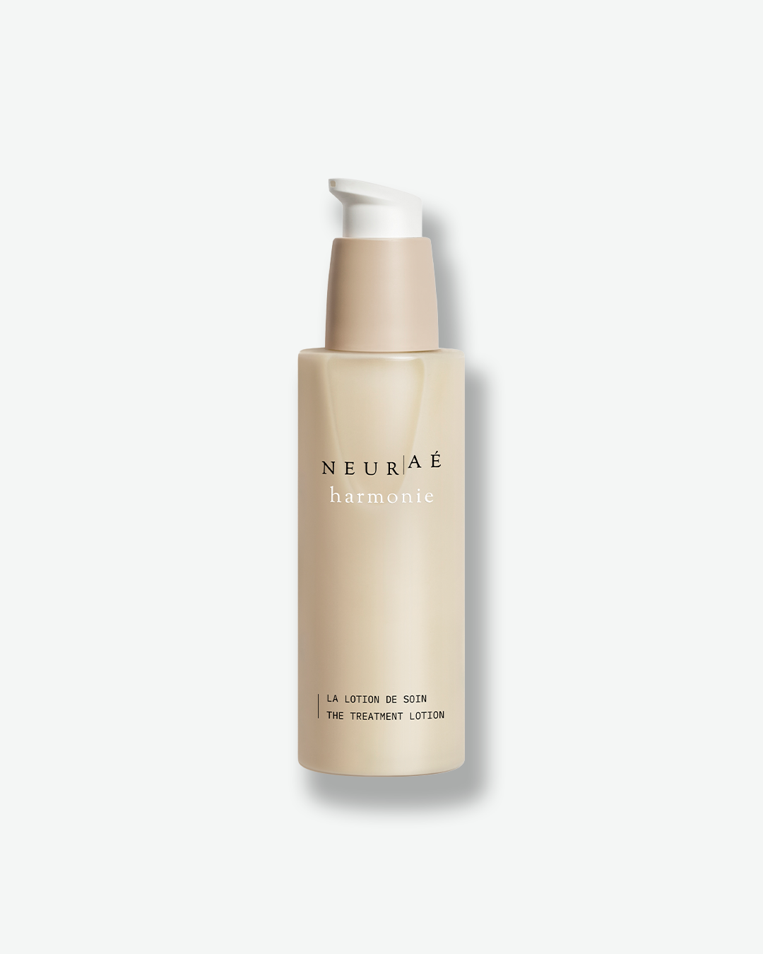 Neurae Harmonie The Treatment Lotion pump bottle isolated on a plain white background.