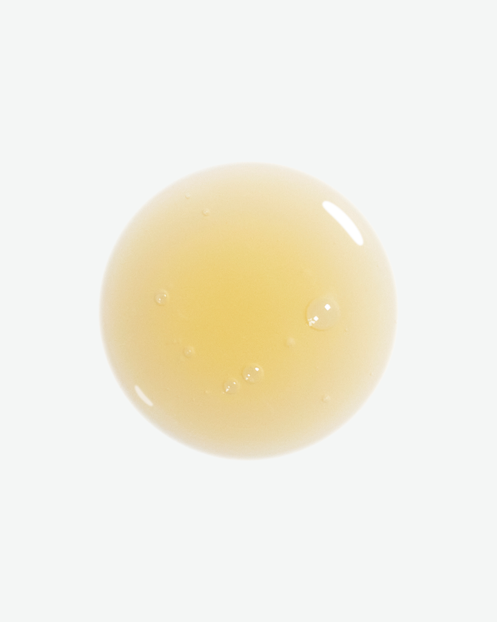 Clear gel-like substance on a white background