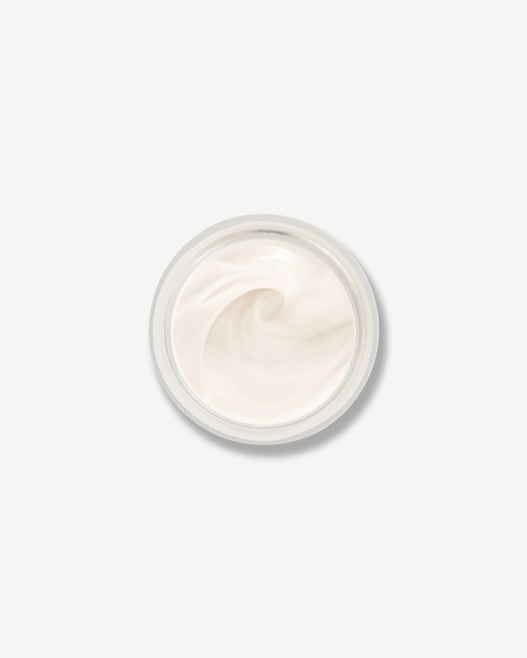 Jar of cream on a white background