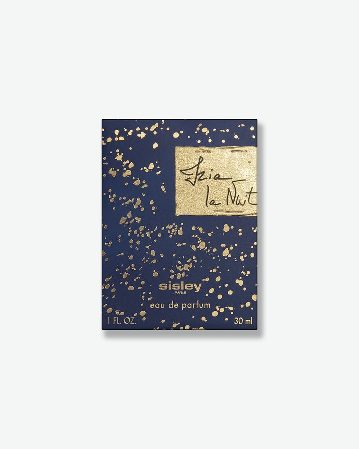 Sisley perfume packaging with gold accents on a white background
