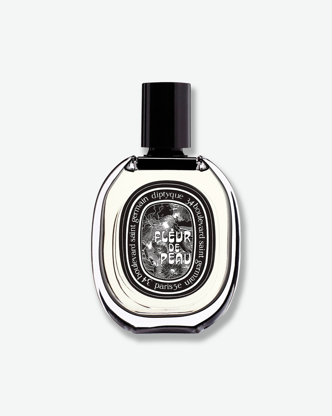 Perfume bottle labeled 'Fleur de Peau' on a white background