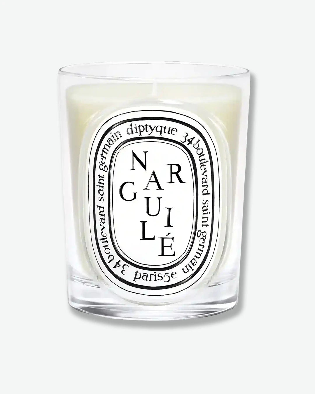 Diptyque candle with 'Naguiè' label on a white background