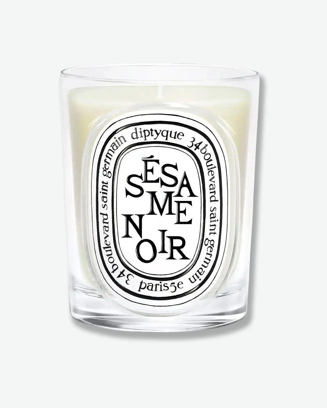 Diptyque Sesame Noir candle on a white background