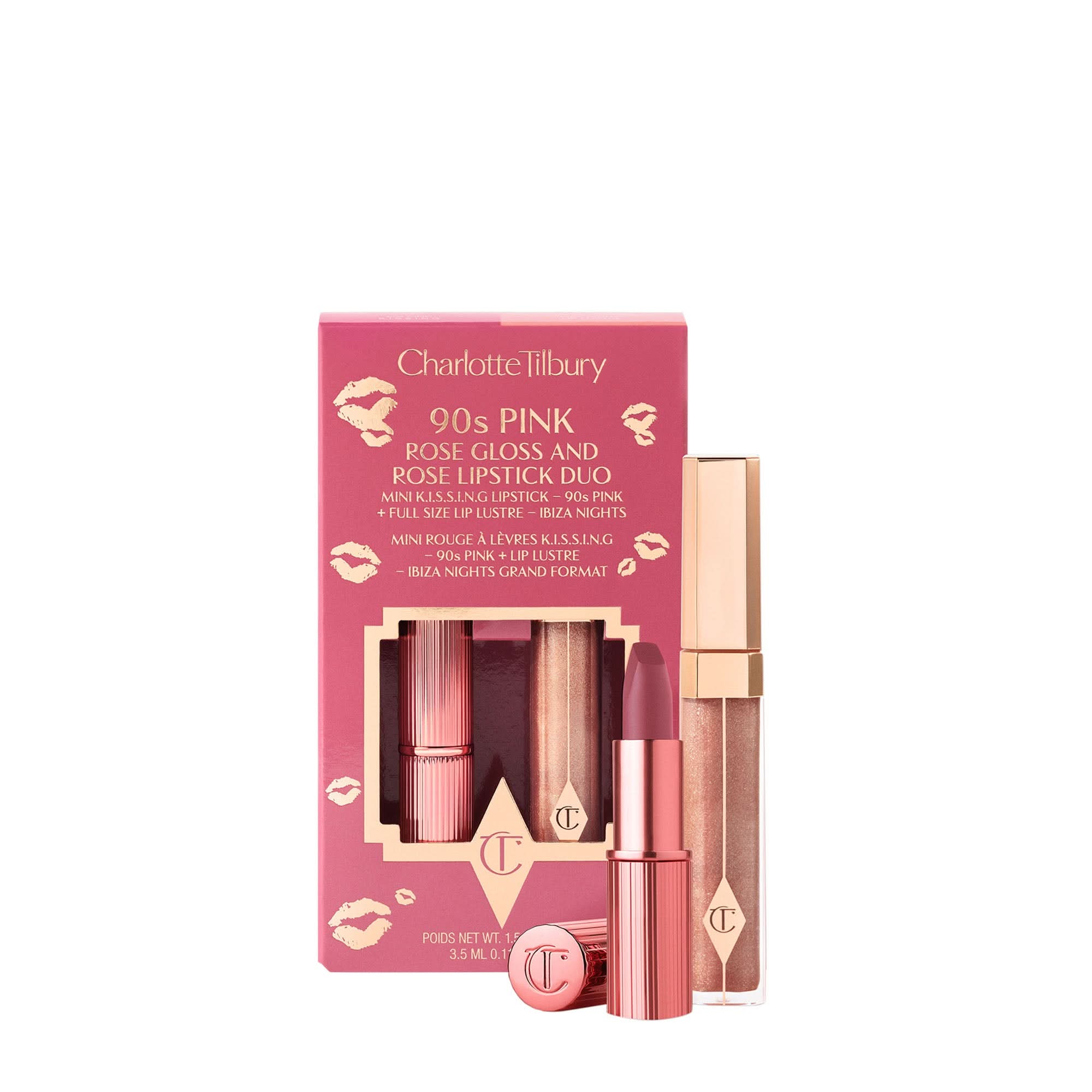 Kissing Duo Set 90s Pink & Ibiza Nights Lip Lustre – Cos Bar