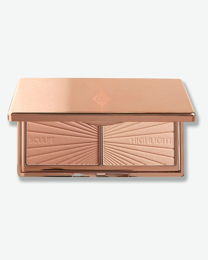 Bronzing and highlighting palette with 'Sculpt' and 'Highlight' labels on the left and right respectively on a white background