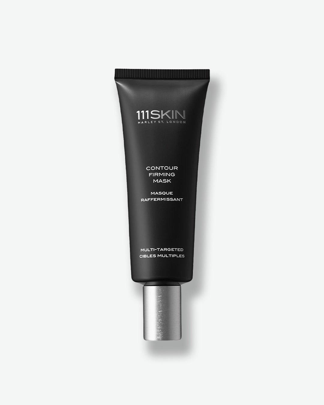 Black skincare mask tube with '111SKIN' branding on a white background