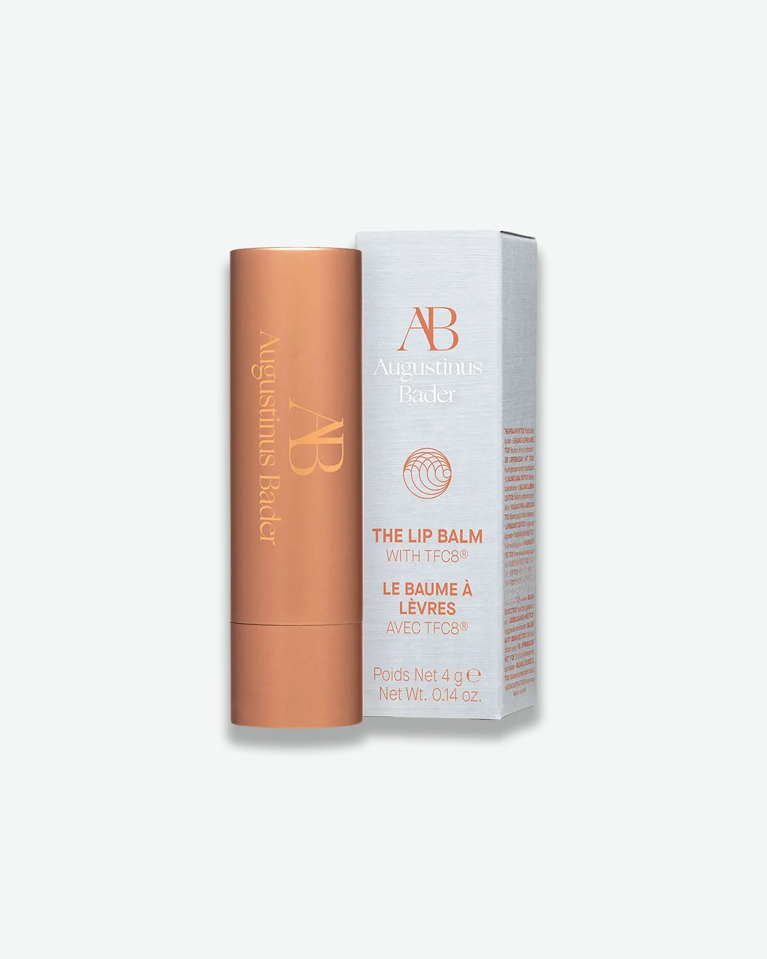 Lip balm with packaging on a white background