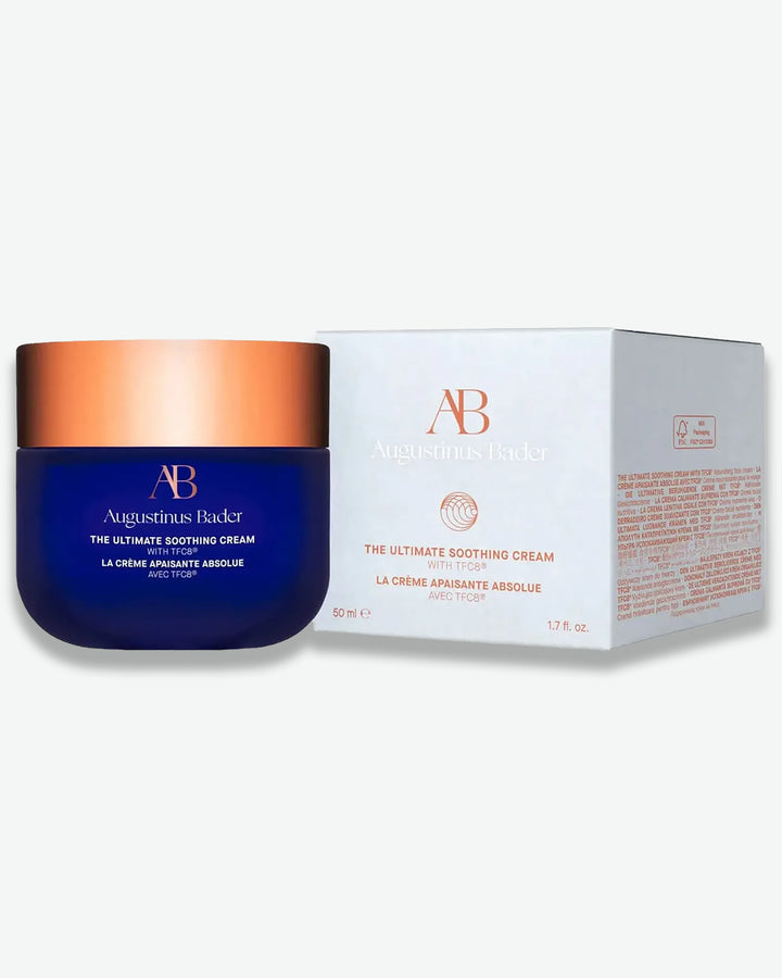 Augustinus Bader cream jar and packaging on a white background