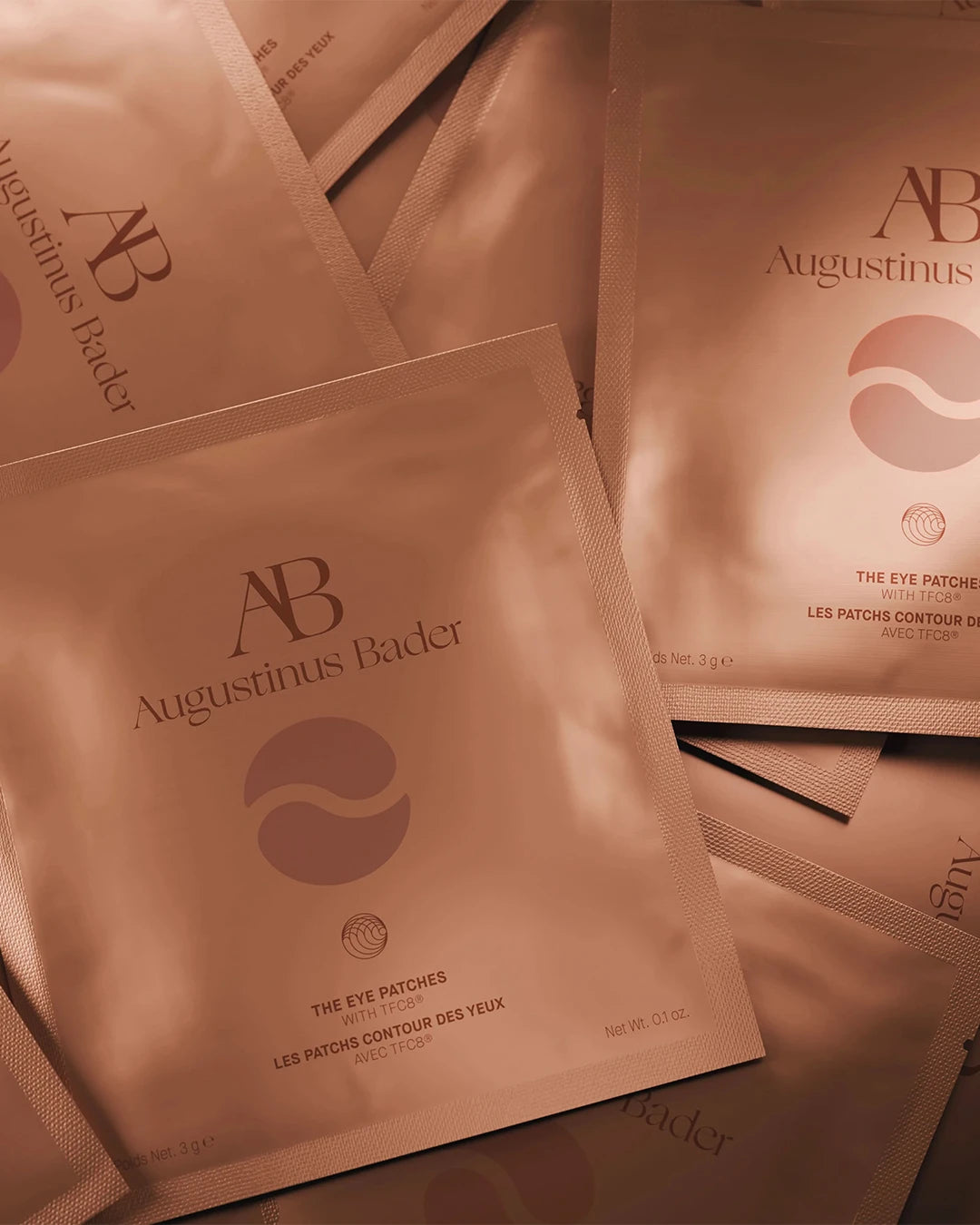 Augustinus Bader eye patches packaging on a light background