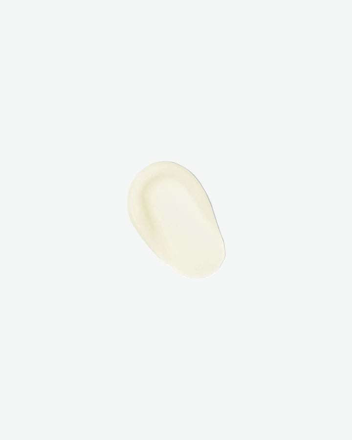 White swatch on a light beige background