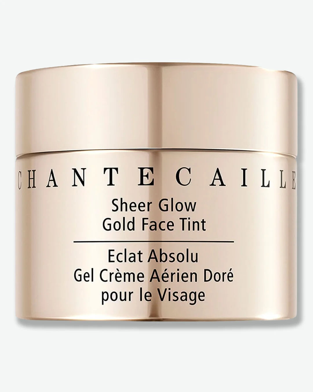 Chantecaille Sheer Glow Gold Face Tint jar on a white background