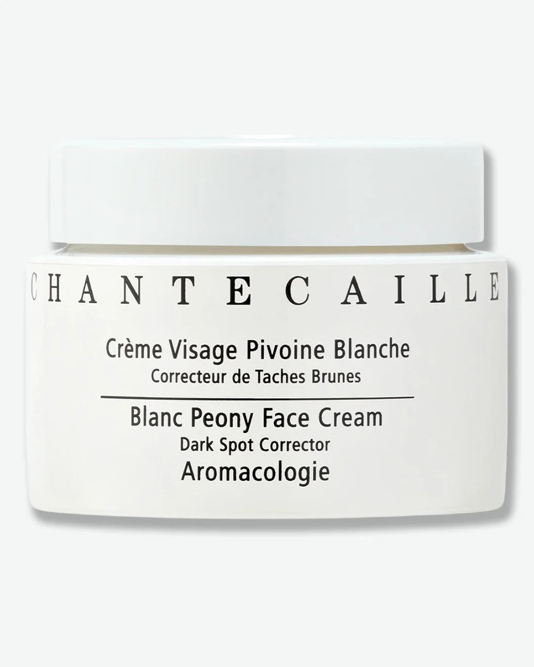 Chantecaille Blanc Peony Face Cream jar on a white background
