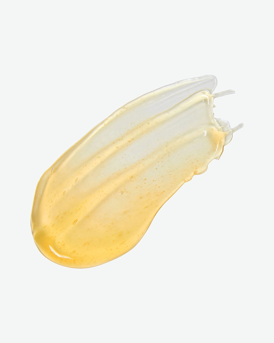 Yellow cream swatch on a white background