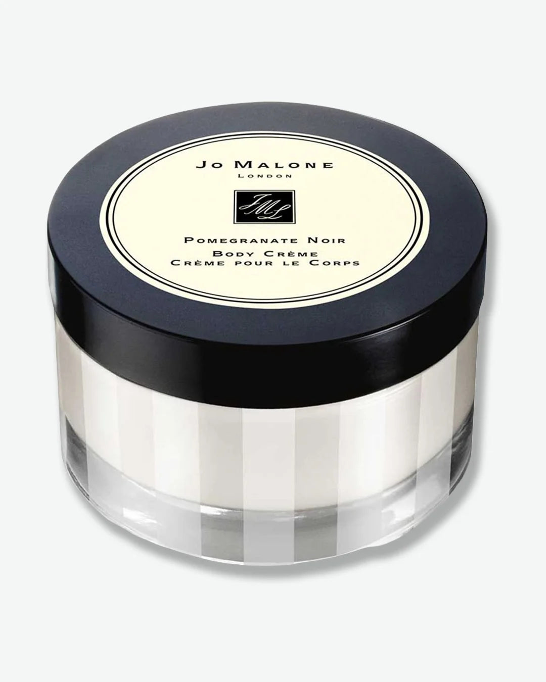 Jo Malone body cream jar on a white background