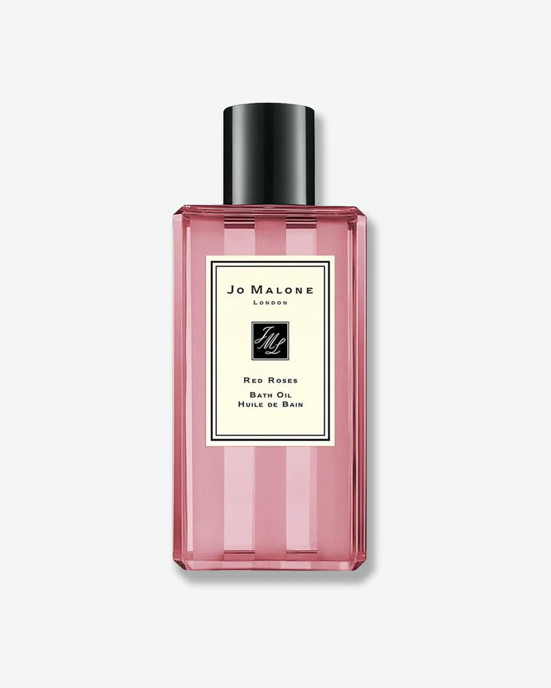 Jo Malone Bath Oil bottle with pink label on a white background