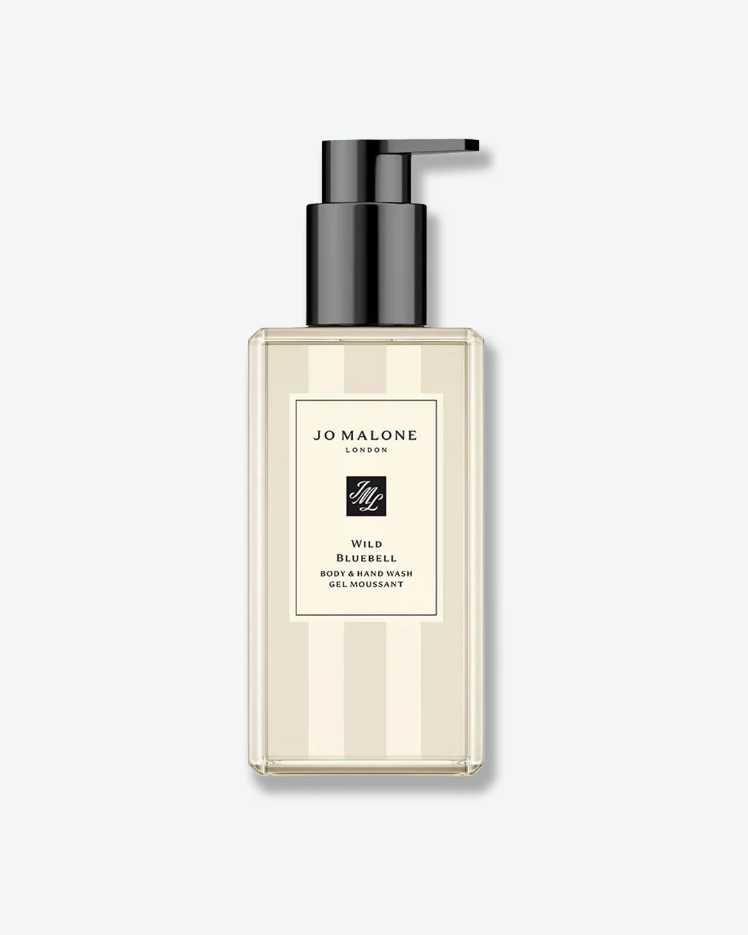 Jo Malone Wild Bluebell body & hand gel bottle on a white background