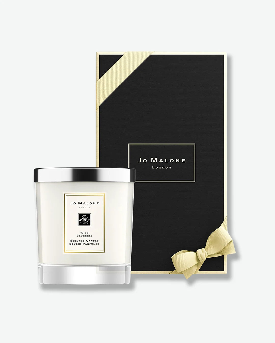 Jo Malone candle and packaging on a white background