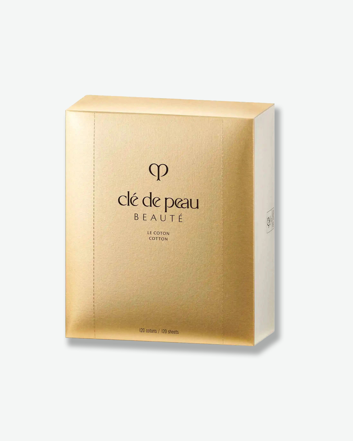 Gold box with 'cle de peau Beaçè' branding on a white background
